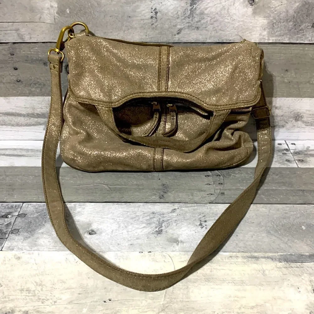 Fossil Metallic Fold Over Purse - Picture 2 of 8